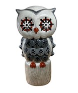 Midwest Lighted Color-Changing Owl Halloween Decor 14 Inches High Flashes - £14.73 GBP