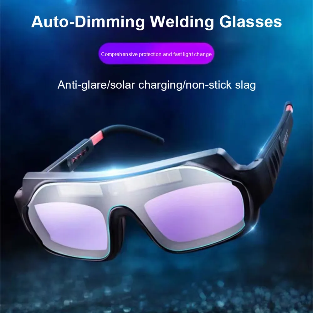 Automatic Dimming Welding Mask Goggles Solar Powered Anti-glare Argon Arc Gles W - £127.37 GBP