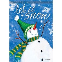 Fat Snowman Winter Garden Flag- 2 Sided Message, 12.5&quot; x 18&quot; - £15.81 GBP