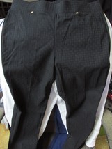 &quot;&quot;Black On Black Pattern Stretch Pants&quot;&quot; - Anne Klein - Size 6 - £6.72 GBP