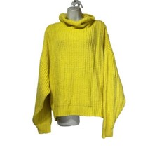 Free People My Only Sunshine Yellow pullover oversized Chunky sweater XS - £31.19 GBP