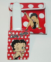 Betty Boop Polka Dot Deluxe Bi-Fold Wallet With Snap Strap, NEW UNUSED - £15.45 GBP