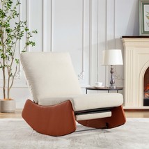 Modern Rocking Recliner Chair: Orange Comfort - $2,572.12 MXN