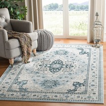 SAFAVIEH Isabella Collection Accent Rug - 3&#39; x 5&#39;, Light Blue &amp; Cream, Oriental  - £56.14 GBP