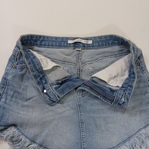 Celebrity Pink RN#133647 Juniors Women's 7/28 Blue Cotton Frayed Denim Skirt  image 10