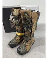 Rocky Snake Boots Mens 7.5 1570 Prolight Waterproof 16-inch Brown Camo Hunting - $2,723.91 MXN