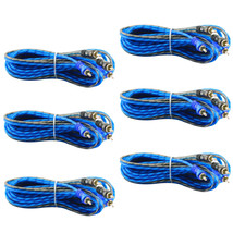6 Pcs | 2 Rca To Rca Interconnect Hifi Audio Cable Male Connector Wire 17 Feet - £40.88 GBP