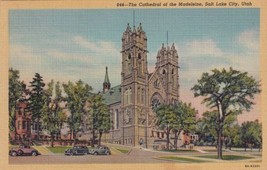 Cathedral of the Madeleine Salt Lake City Utah UT Postcard D52 - $2.99