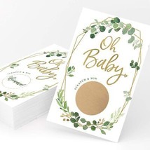 Baby Shower Scratch Off Game Greenery Lottery Ticket Set of 30 - £18.49 GBP