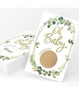 Baby Shower Scratch Off Game Greenery Lottery Ticket Set of 30 - $23.50