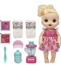 Baby Alive Doll - Magical Mixer Blonde Baby Doll Strawberry Shake - £81.21 GBP