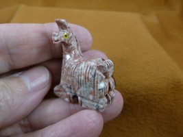 Y-LLA-SI-33) Baby Red Llama Carving Soapstone Stone Peru Figurine I Love Llamas - £6.90 GBP