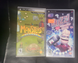 LOT OF 2 :Pixel Junk Monsters Deluxe +BUZZ! MASTER QUIZ Playstation PSP - $9.89