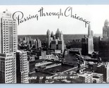RPPC Passing Through Chicago IL Illinois Heart of the Middle West Postca... - $8.87