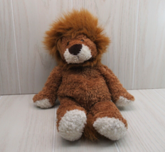 Commonwealth Toys plush brown lion white snout paws beanbag soft textured fur - £8.17 GBP