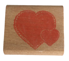 Stamp Affair Rubber Stamp Hearts Love Couple Mothers Day Card Making Small Pair - $4.99