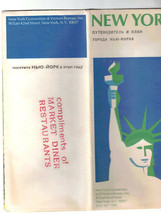 1968 New York City Visitor&#39;s Map and Guide Printed in Russian Language V... - £39.10 GBP