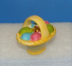 Nora Fleming Mini Easter Basket Colored Eggs Gold Egg A Tisket A Tasket - $36.90