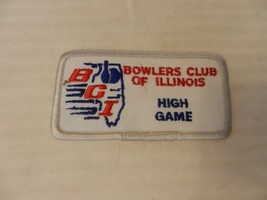 Bowlers Club of Illinois Men&#39;s High Game Patch from the 90s Silver Border - £7.85 GBP