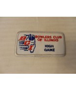 Bowlers Club of Illinois Men&#39;s High Game Patch from the 90s Silver Border - £7.85 GBP
