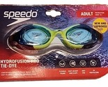Speedo ~ HYDROFUSION PRO ~ ACID LIME TIE-DYE ~ Adult Goggles ~ UV Protec... - $18.70