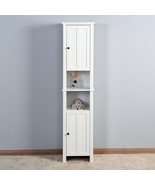 Bathroom Floor Storage Cabinet With 2 Doors Living Room Wooden - £106.20 GBP