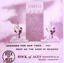 1958 Rock Of Ages Tombstones Vermont Advertisement Vintage Cemetary DWPP17 - $19.99