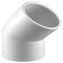 2 in. PVC Schedule. 40 45-Degree S x S Elbow Fitting - $14.55