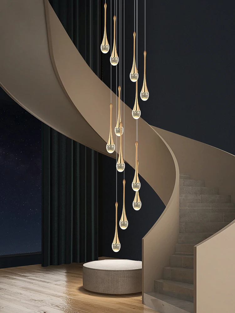 Crystal Chandelier Modern Designer Hanging Lamps Indoor Lighting Villa C... - $76.05+