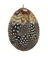 Christmas Tree Ornament Bird Feather Egg Shape Genuine Real 4&quot; - £13.62 GBP