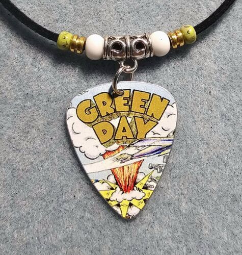 Primary image for Handmade Green Day Aluminum Guitar Pick Necklace 
