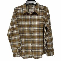 Royal Robbins Womens Thermotech Flannel Shirt Ivory Jura Plaid Size Small New - £25.55 GBP