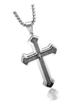 Titanium Stainless Steel Nail Cross Pendant Necklace - $55.10