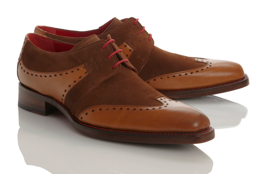 New Handmade Men Two Tone Oxford Derby Formal Leather & Suede Shoe Office Dress