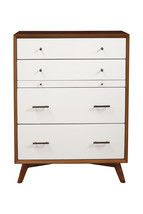Melbourne 4 Drawer Two Tone Multifunction Chest w/Pull Out Tray, Acorn/W... - $19,015.03 MXN