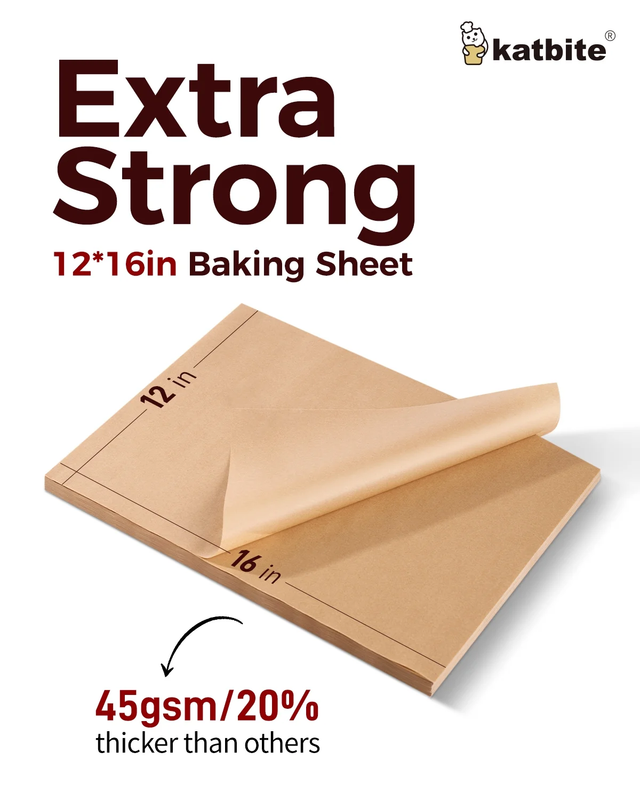 Heavy Duty Unbleached Parchment Paper for Baking, 12X16 Inch, 200 Pcs Item image 4