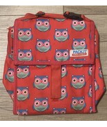 Packit Freezable Lunch Bag Tote pink with colorful owl print Preowned - $10.00