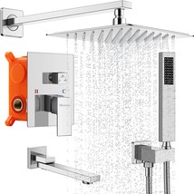 Shower System With Tub Spout, Shower Faucet Set, 10 Inch, Contain Tub Spout - £114.57 GBP