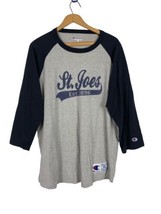 St Joe&#39;s T Shirt XL Champion St. Joseph&#39;s 3/4 Sleeve Baseball Raglan Sleeve - $37.22