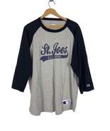 St Joe&#39;s T Shirt XL Champion St. Joseph&#39;s 3/4 Sleeve Baseball Raglan Sleeve - £29.11 GBP