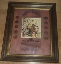 Vintage American Indian Head Pennies Set Framed 10x12 - £31.79 GBP