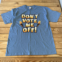 Survivor Men’s Graphic Logo t Shirt Don’t Vote Me Off Size L Blue Sf5 - £23.40 GBP