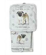 Pug 3-Piece Kitchen Set - Oven Mitt, Pot Holder &amp; Kitchen Towel Set - $446.76 MXN