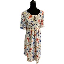 NORACORA XL Floral pullover short sleeved dress polyester NEW festival c... - $17.82