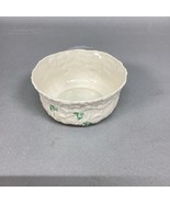 Vintage Belleek Daisy Bon Bon Dish Green Shamrock Parian Ireland - $368.16 MXN