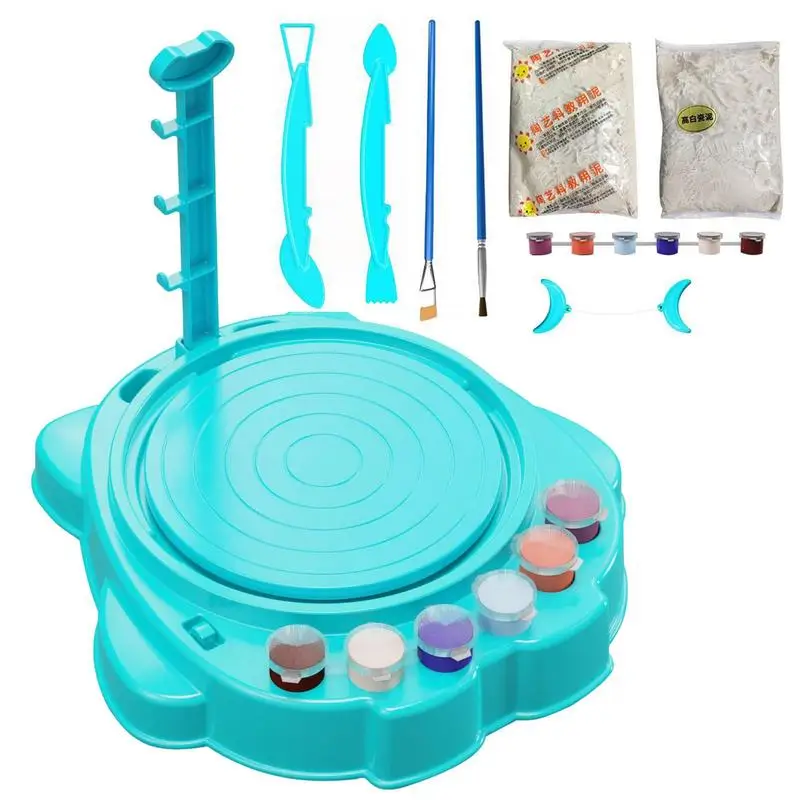 Pottery Wheel Clay Pottery Wheel Craft Air Dry Modeling Clay DIY Kit Accessories - £17.33 GBP+