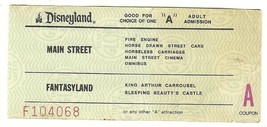 1978 Disneyland Adult A Attraction used Ticket Vintage Rare - £15.32 GBP