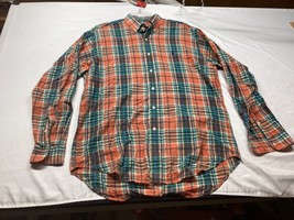 Ralph Lauren Mens Size M Medium Blake Button Down Shirt Plaid Cotton Long Sleeve - £9.30 GBP