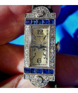 Art Deco Raymond Yard Antique Diamond Sapphire Platinum Gatby Flapper er... - €90.338,68 EUR