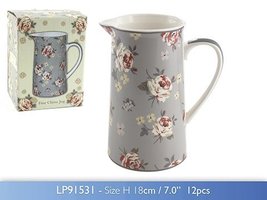 Jennifer Rose Vintage Floral Large 7&quot; China Jug Gift Box - £17.88 GBP